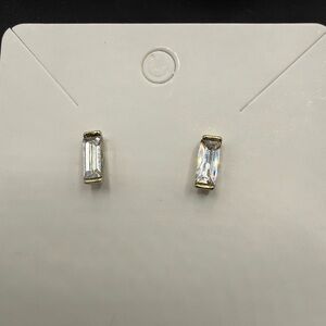 Chic Silver and Gold Bar Earrings